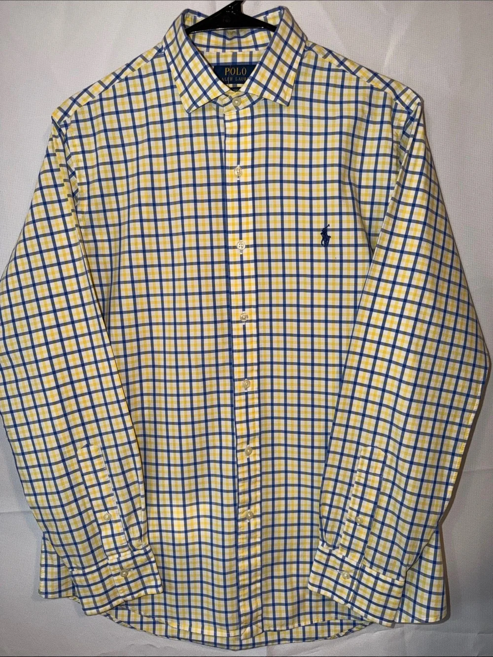 Polo by Ralph Lauren Yellow and Blue Checked Button-Down Shirt